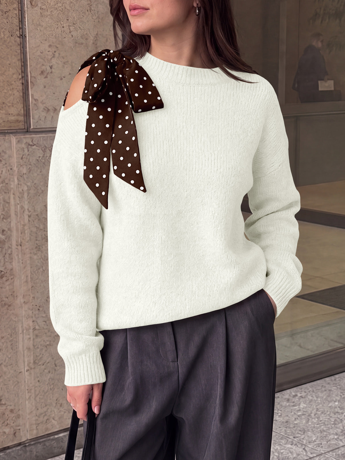 usvara Womens One Shoulder Sweater Tops