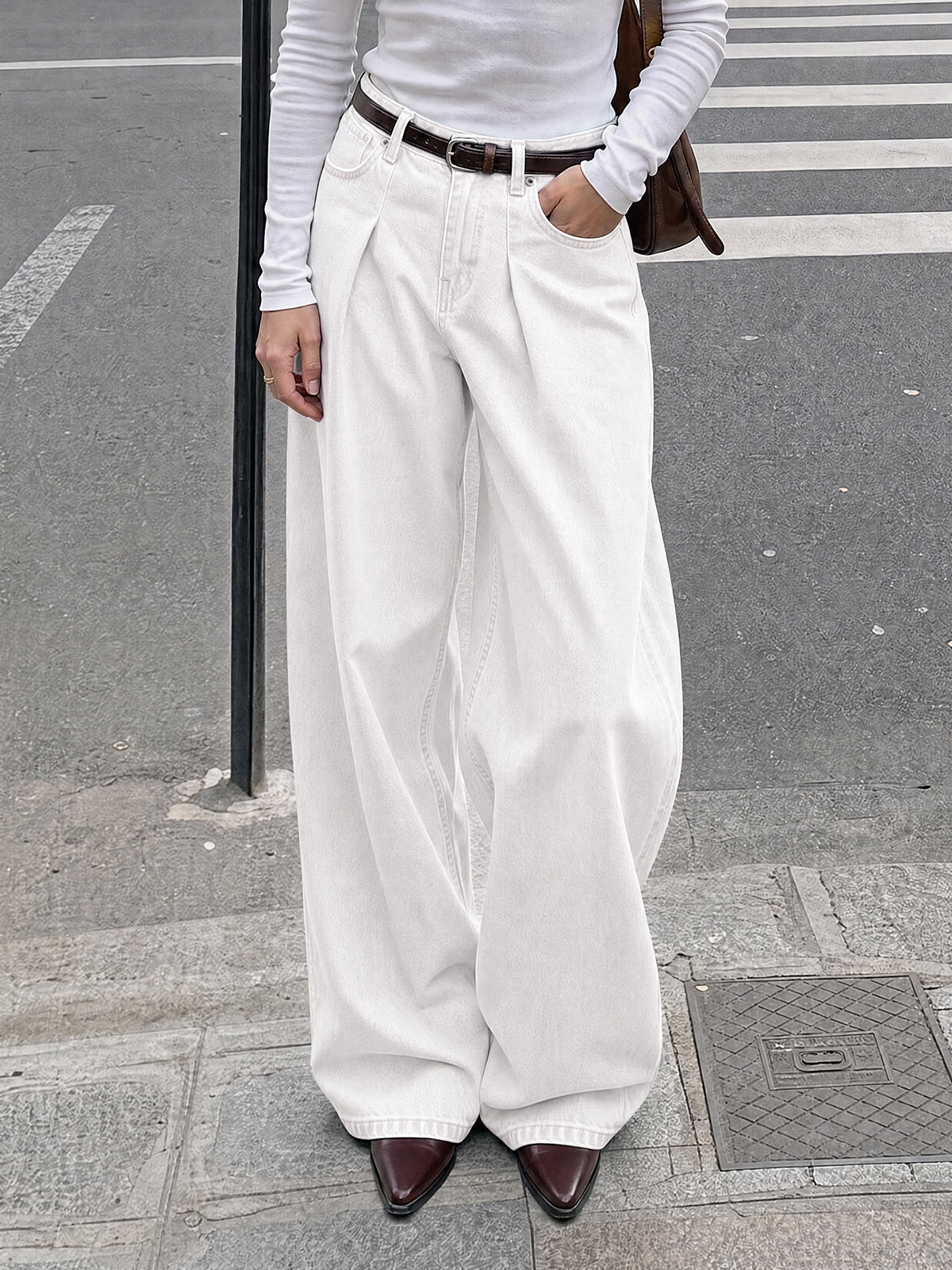 usvara Womens High Waisted Wide Leg Jeans