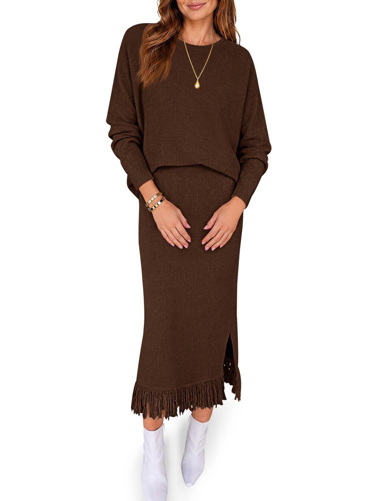 usvara Women Sweater Dress Set