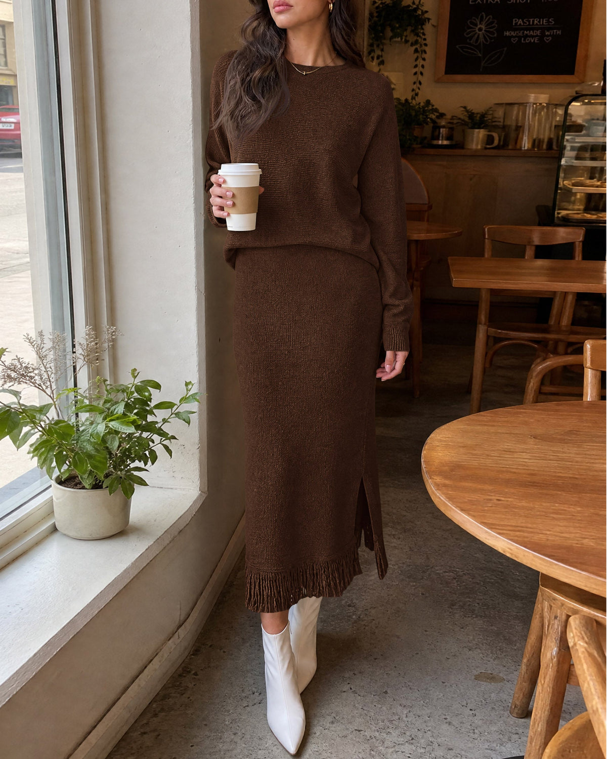 usvara Women Sweater Dress Set