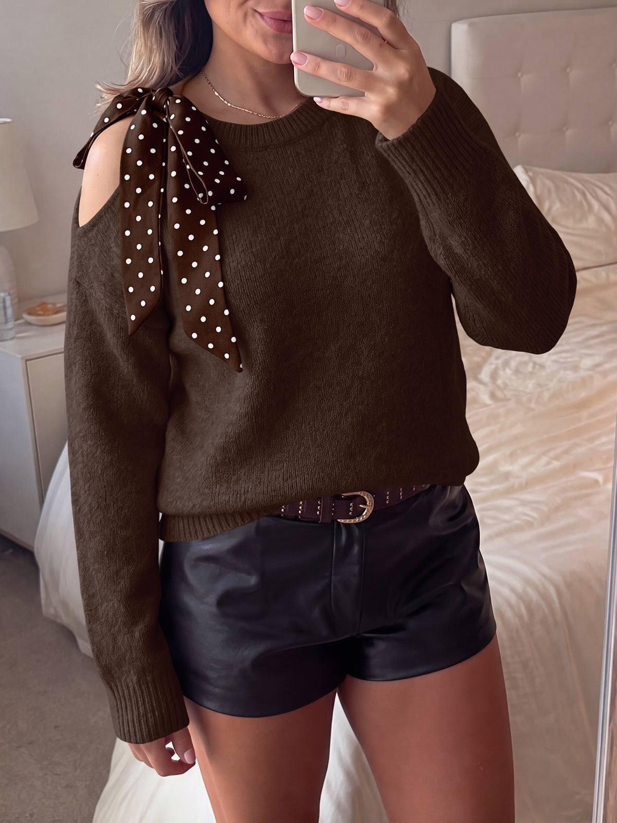 usvara Womens One Shoulder Sweater Tops