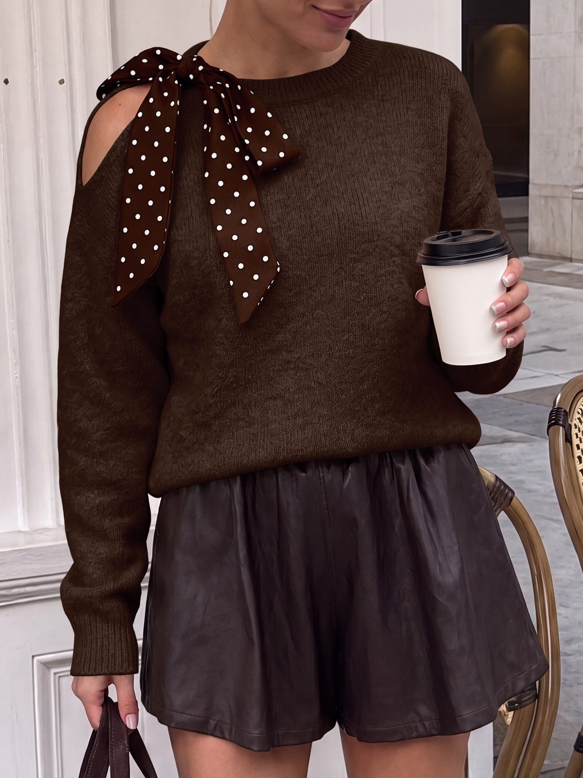 usvara Womens One Shoulder Sweater Tops