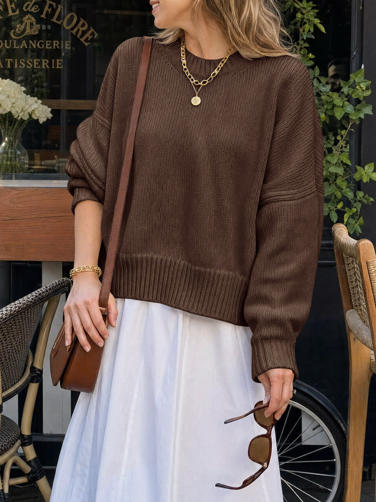 usvara Womens Oversized Chunky Knit Sweater