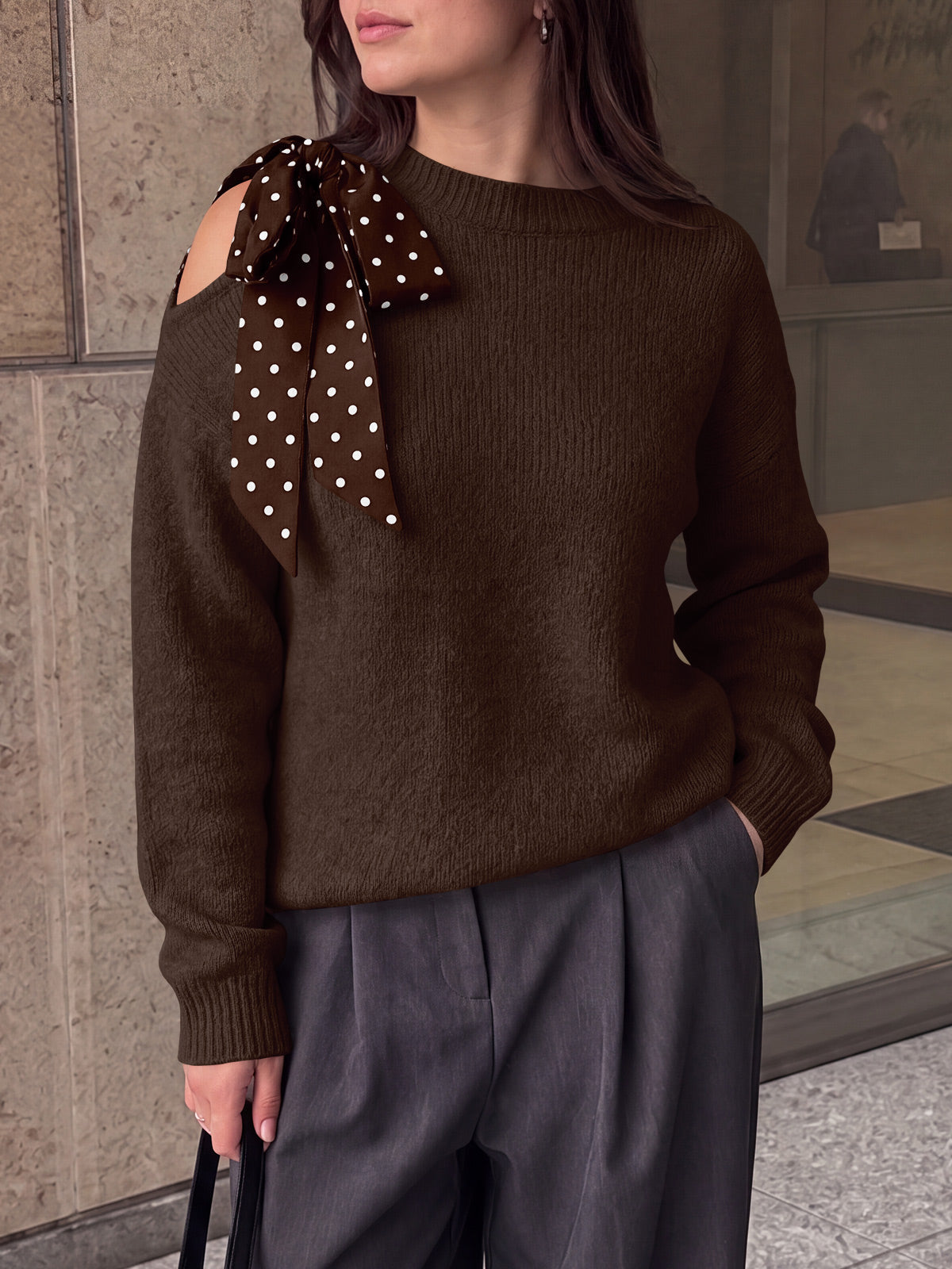 usvara Womens One Shoulder Sweater Tops