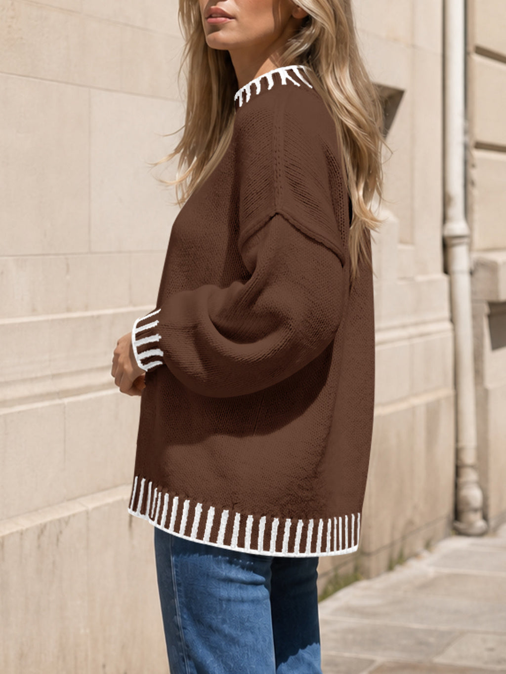 usvara Womens Chunky Mock Neck Sweater