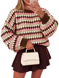 usvara Women Color Block Knit Sweater