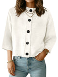 usvara Womens Short Sleeve Button Down Cardigan