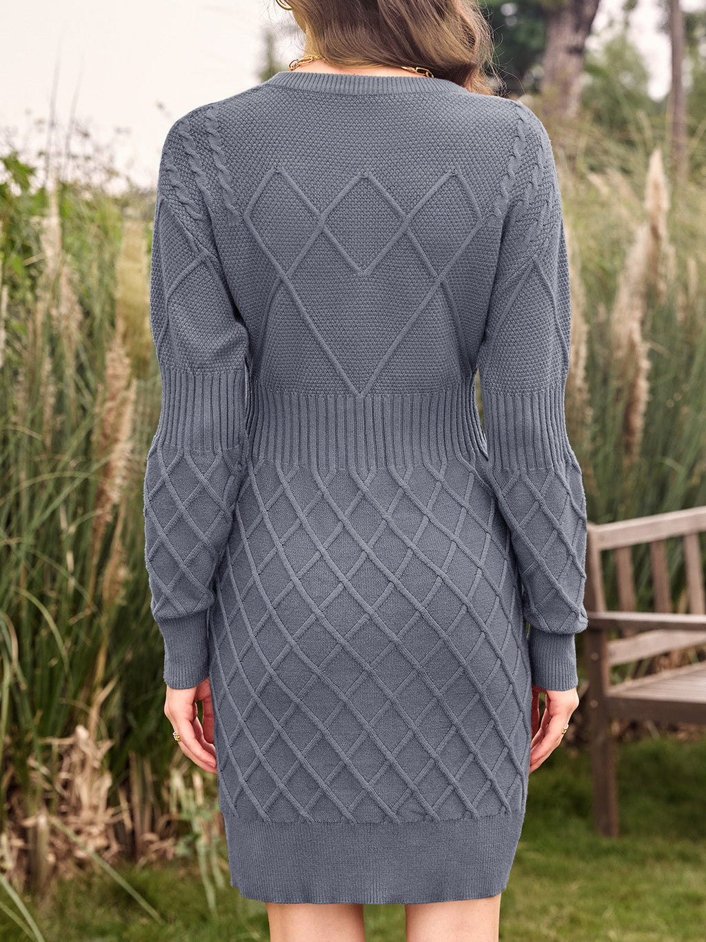 usvara Womens Bodycon Mini Sweater Dress
