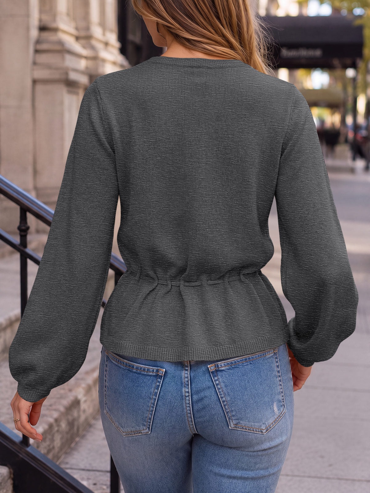 usvara Women Cropped Button Up Cardigan