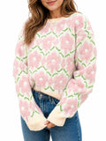 usvara Women Floral Knit Sweaters