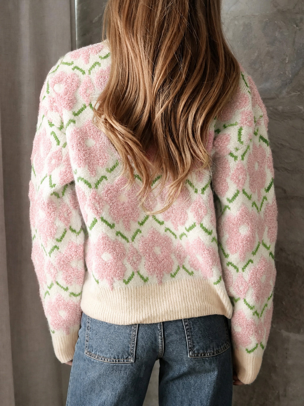 usvara Women Floral Knit Sweaters