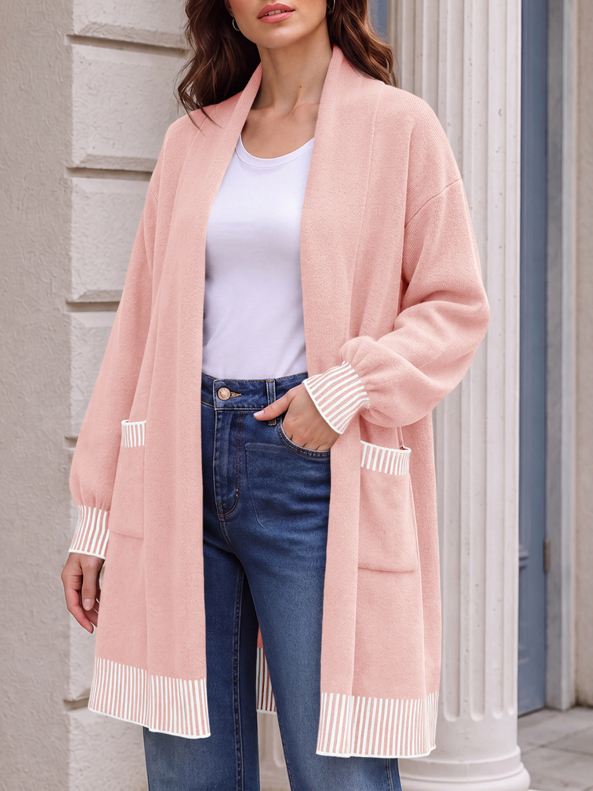usvara Womens Fall Oversized Cardigan with Pockets