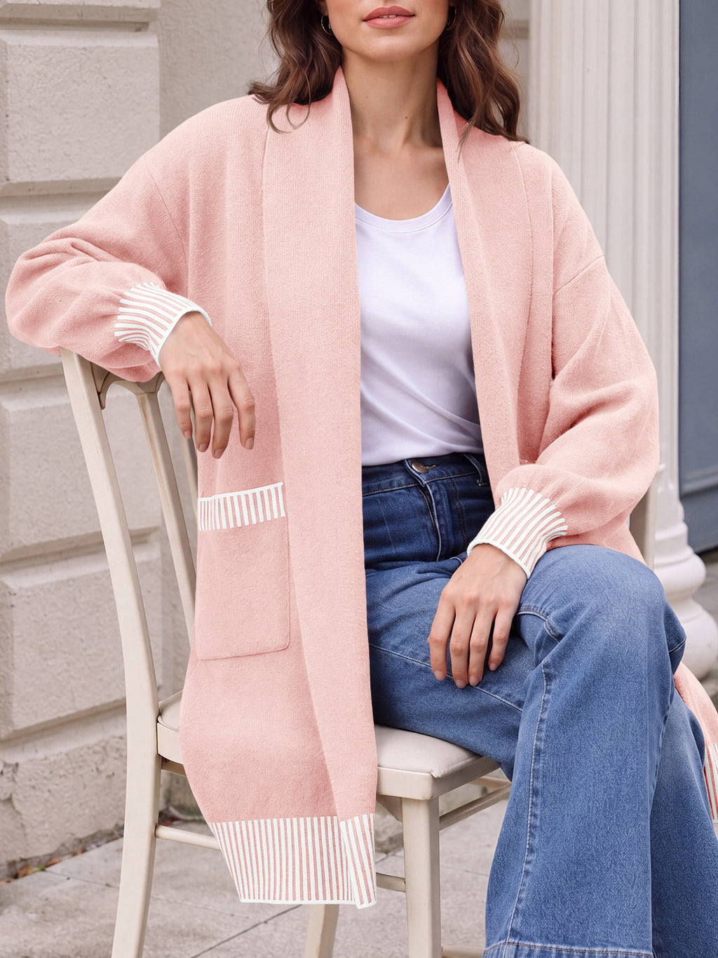 usvara Womens Fall Oversized Cardigan with Pockets
