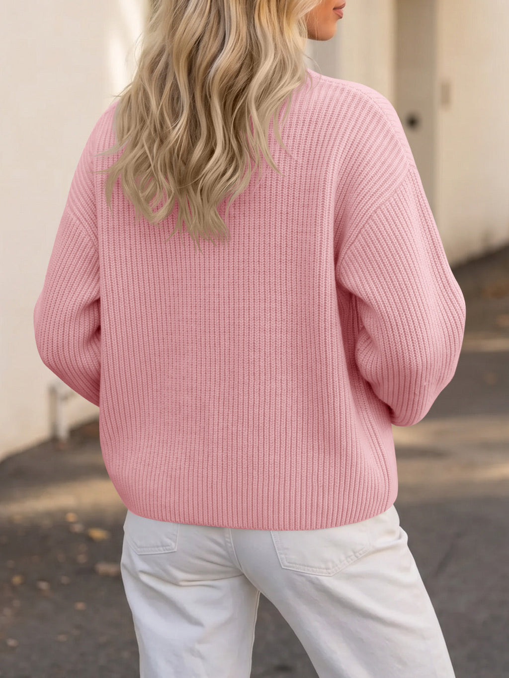 usvara Women Zip Up Chunky Knit Sweater