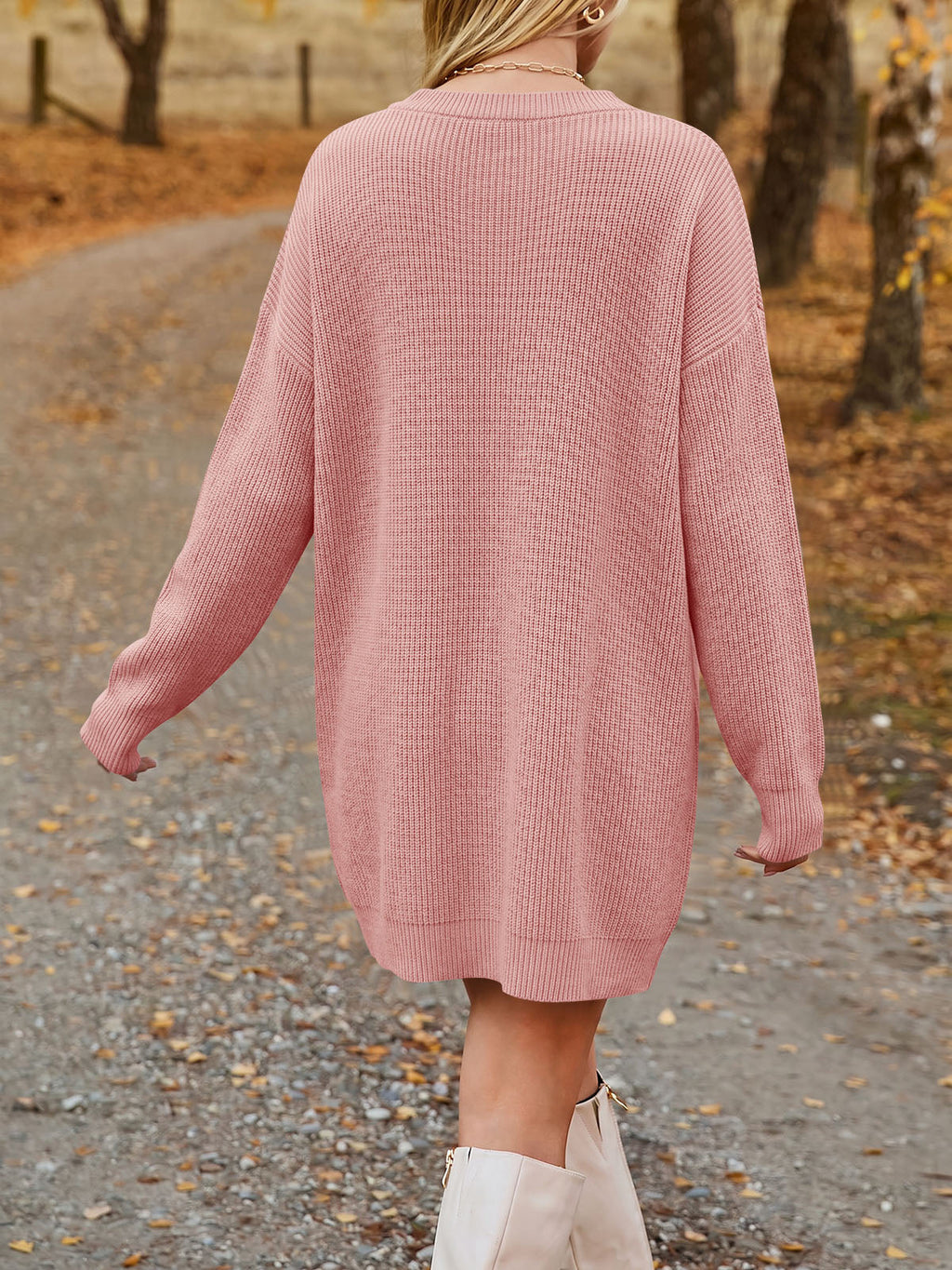 usvara Womens Fall Mini Knit Sweater Dress