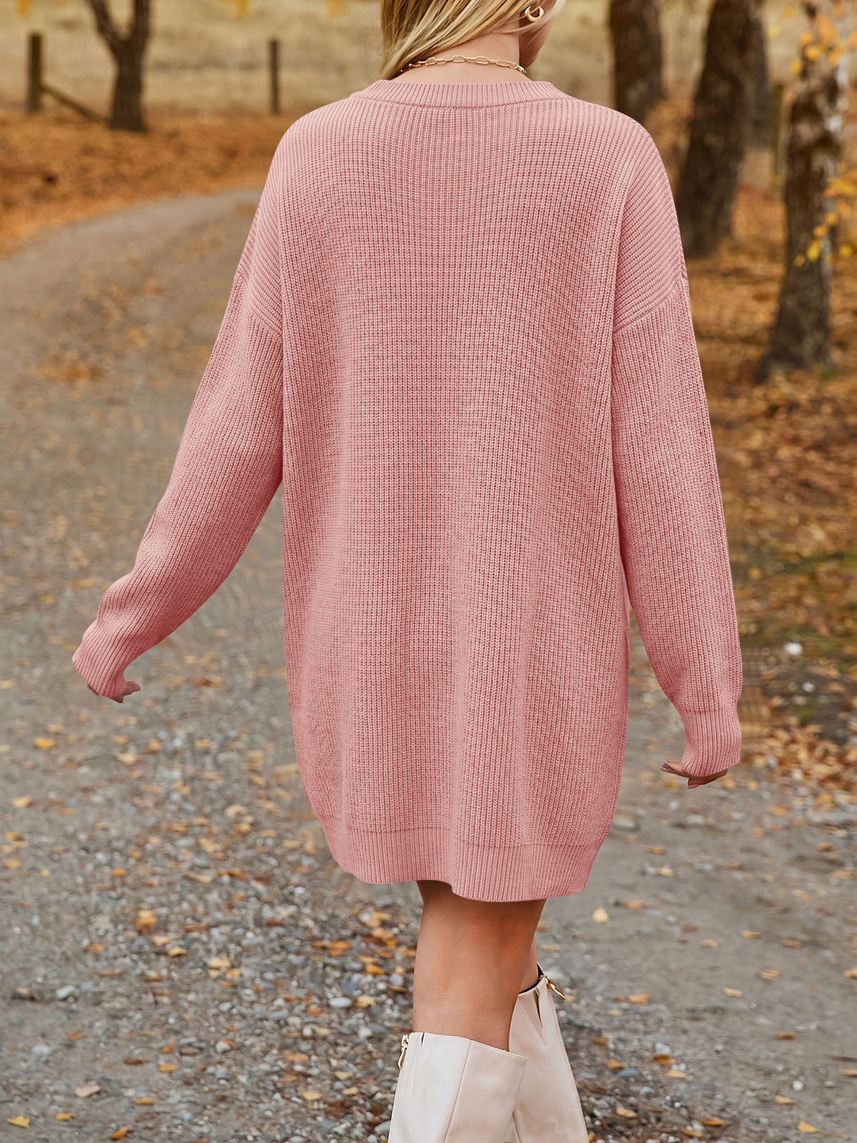 usvara Womens Fall Mini Knit Sweater Dress