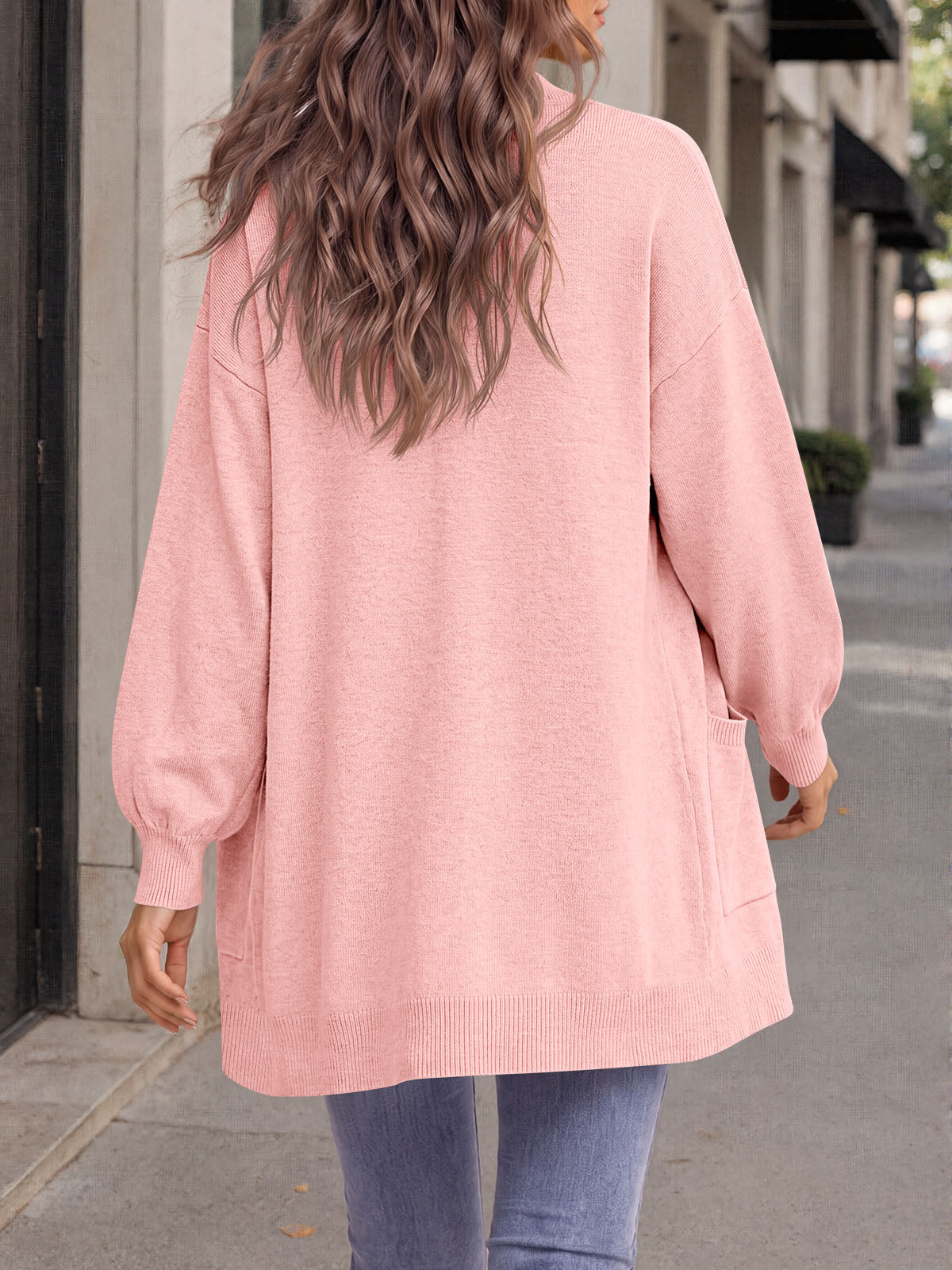 usvara Womens Oversized V Neck  Cardigan