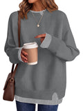 usvara Womens Crewneck Long Sleeve Sweater