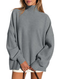 usvara Womens Mock Neck Oversized Sweater