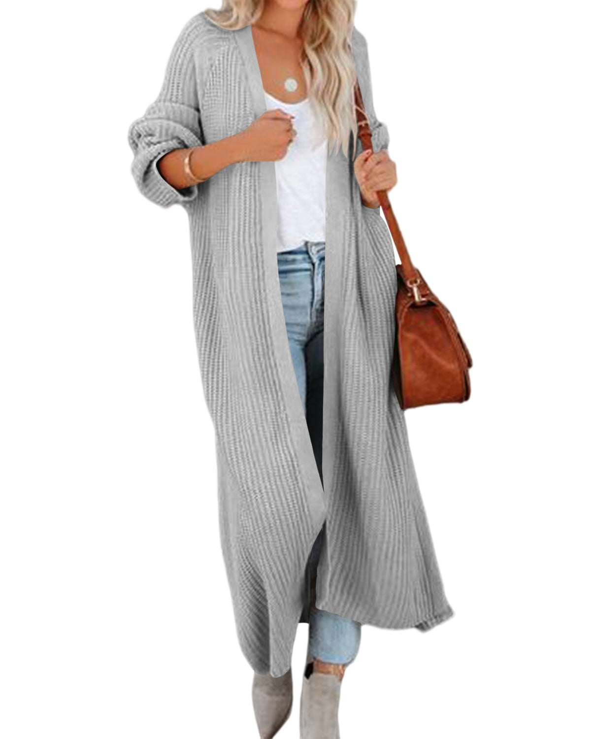 usvara Women Open Front Knit Cardigan