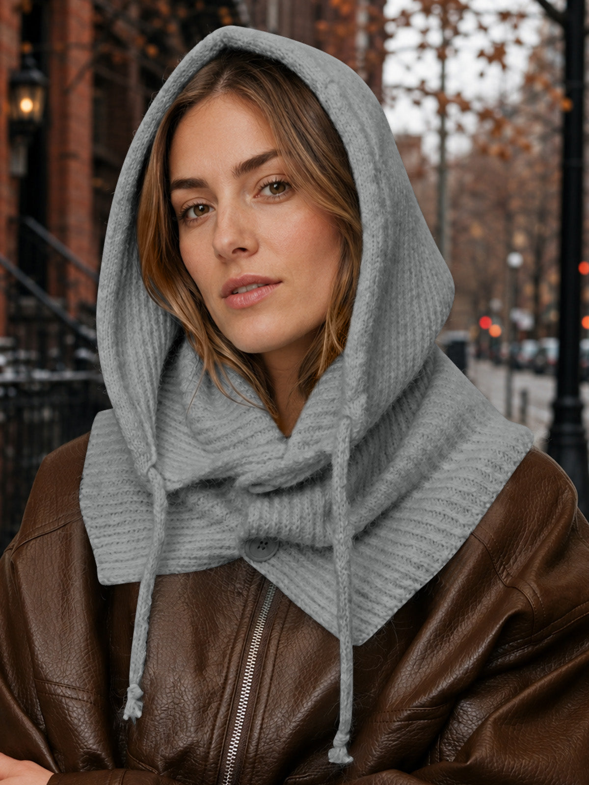 usvara Womens Balaclava Scarf Hats with Strings