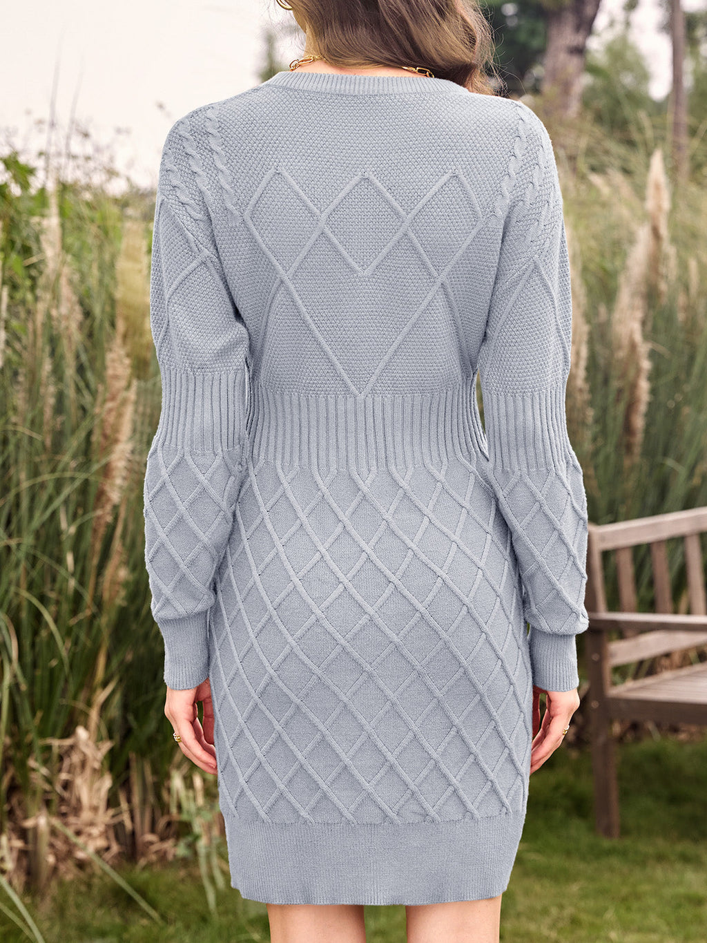 usvara Womens Bodycon Mini Sweater Dress