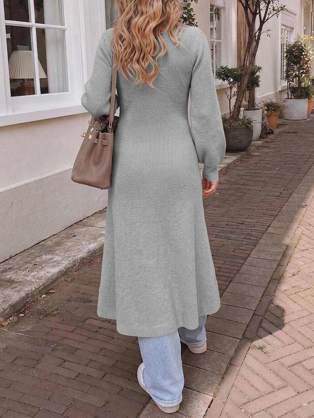 usvara Womens V Neck Sweater Dress