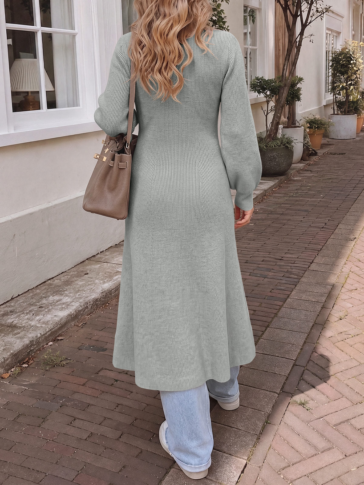 usvara Womens V Neck Sweater Dress