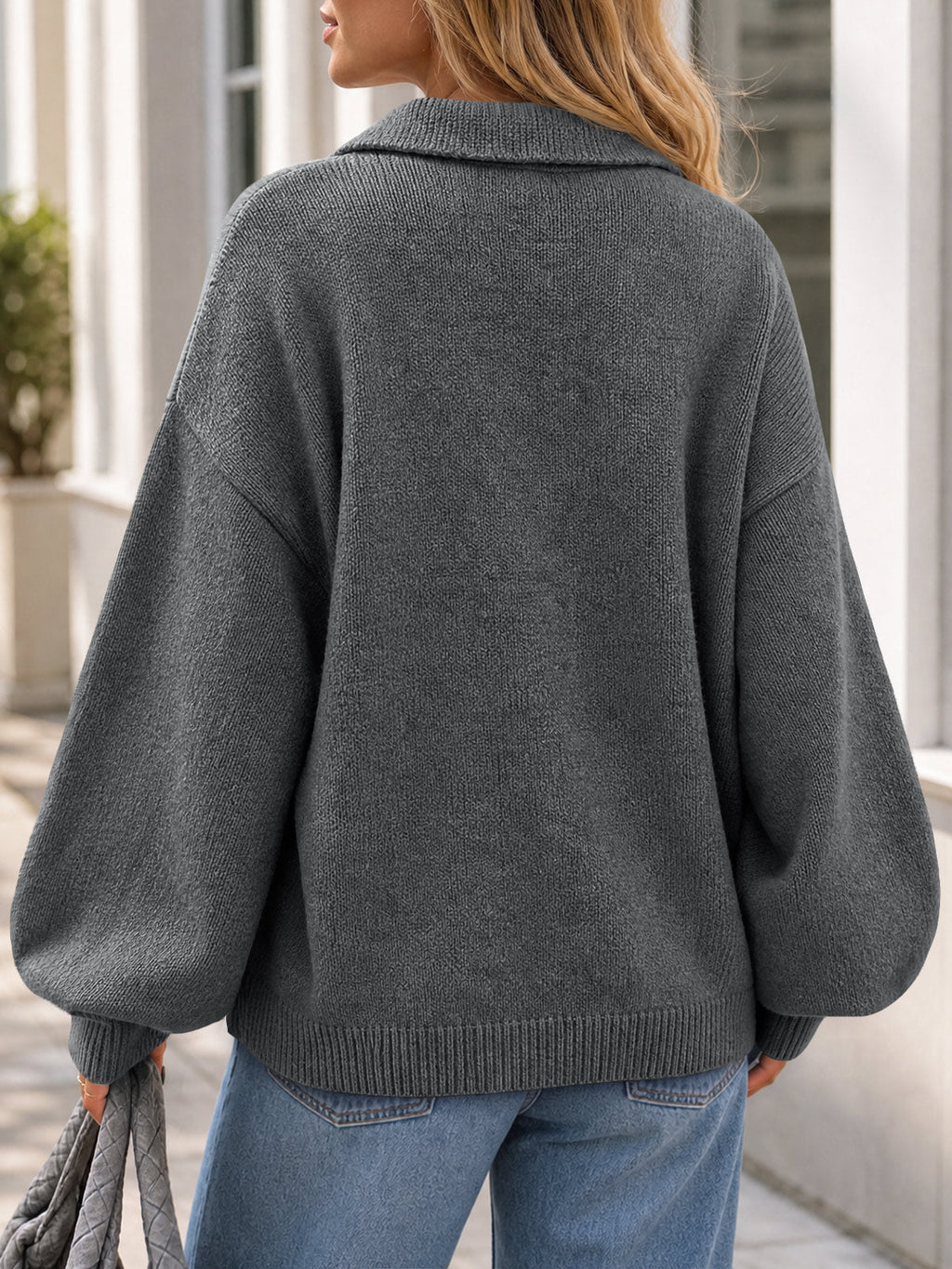 usvara Womens Polo V Neck Sweater