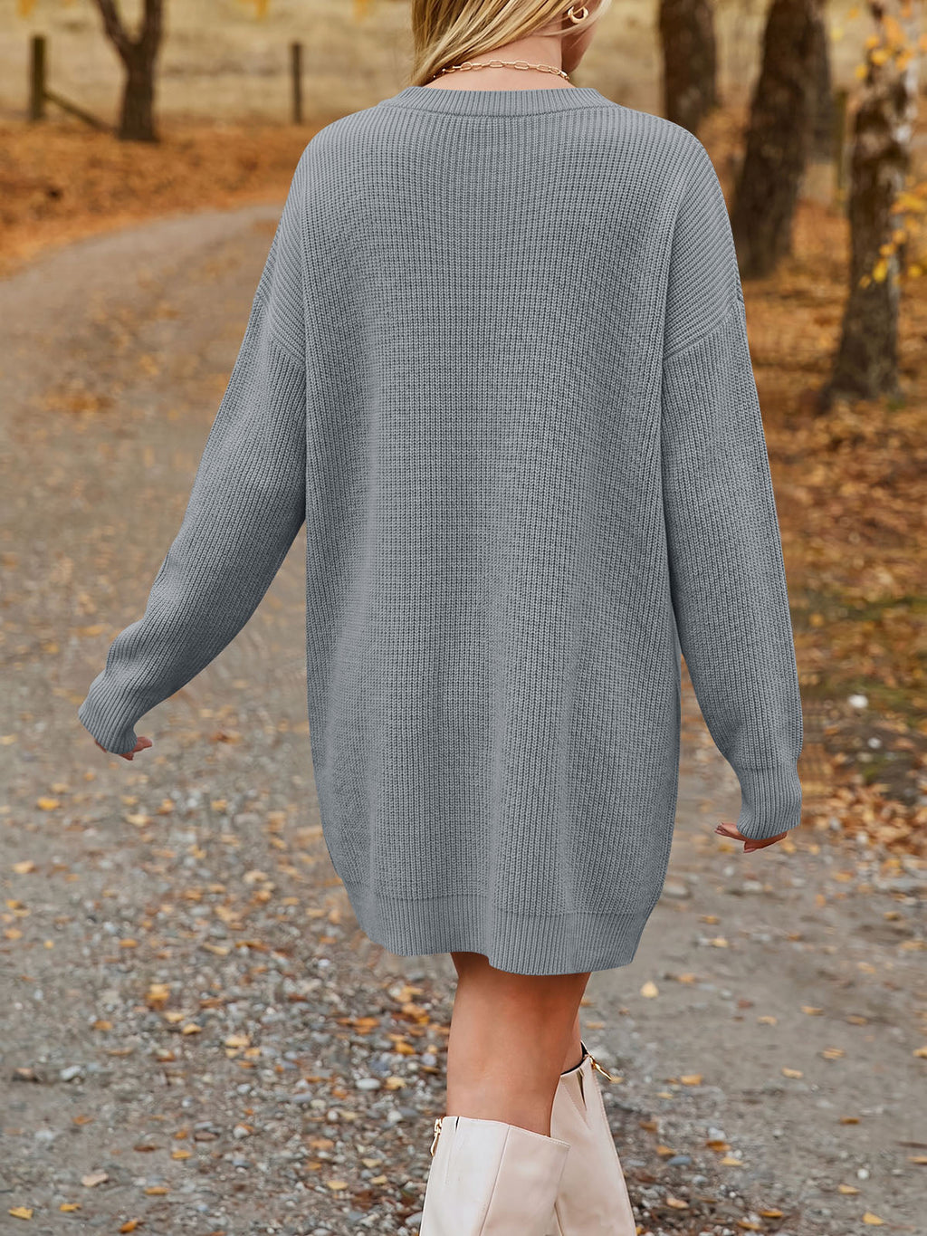 usvara Womens Fall Mini Knit Sweater Dress