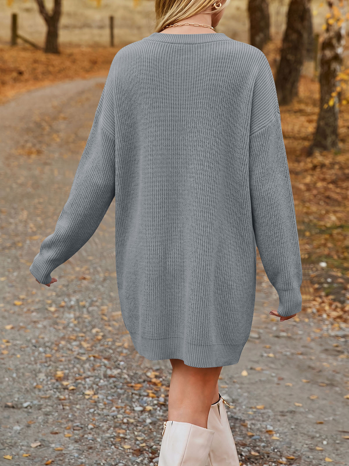 usvara Womens Fall Mini Knit Sweater Dress