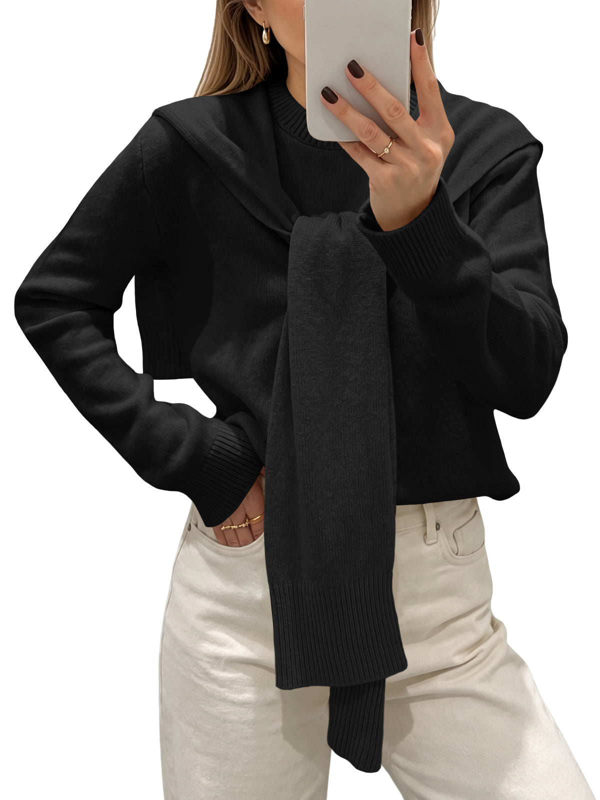 usvara Women Crew Neck Pullover Sweaters