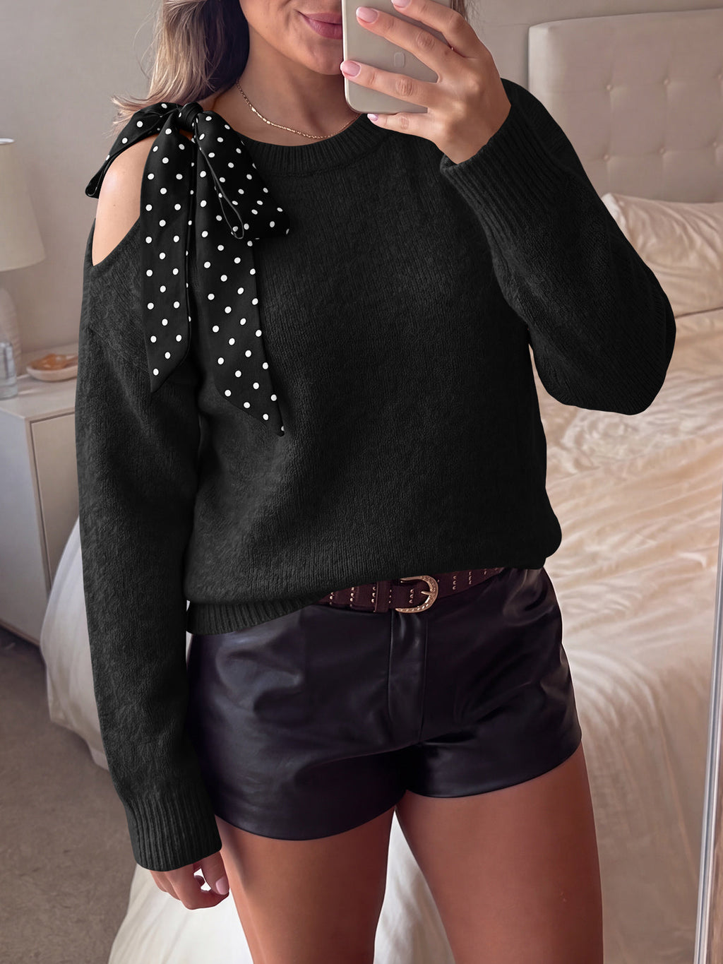 usvara Womens One Shoulder Sweater Tops