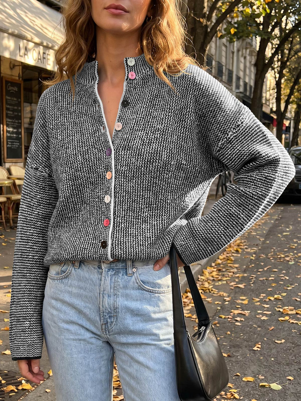 usvara Women Button Up Knit Sweater