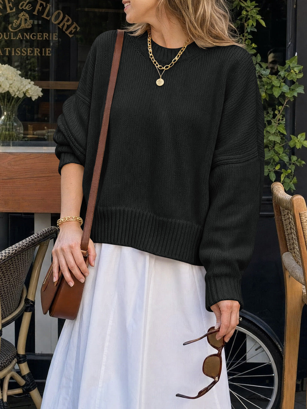 usvara Womens Oversized Chunky Knit Sweater