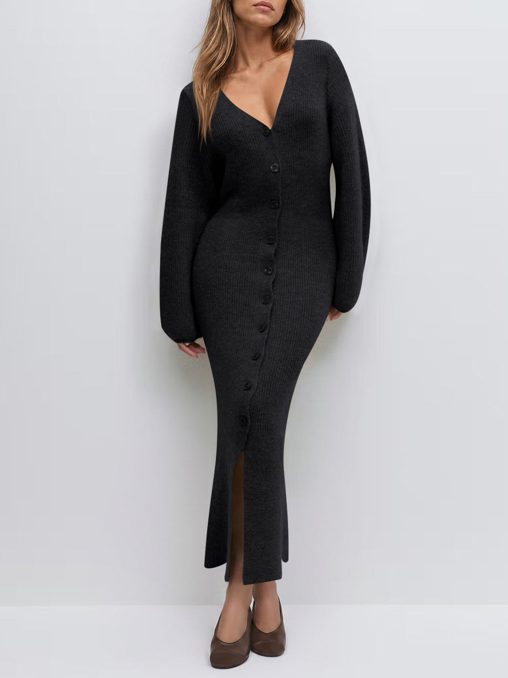 usvara Womens Oversized Long Button Up Cardigan
