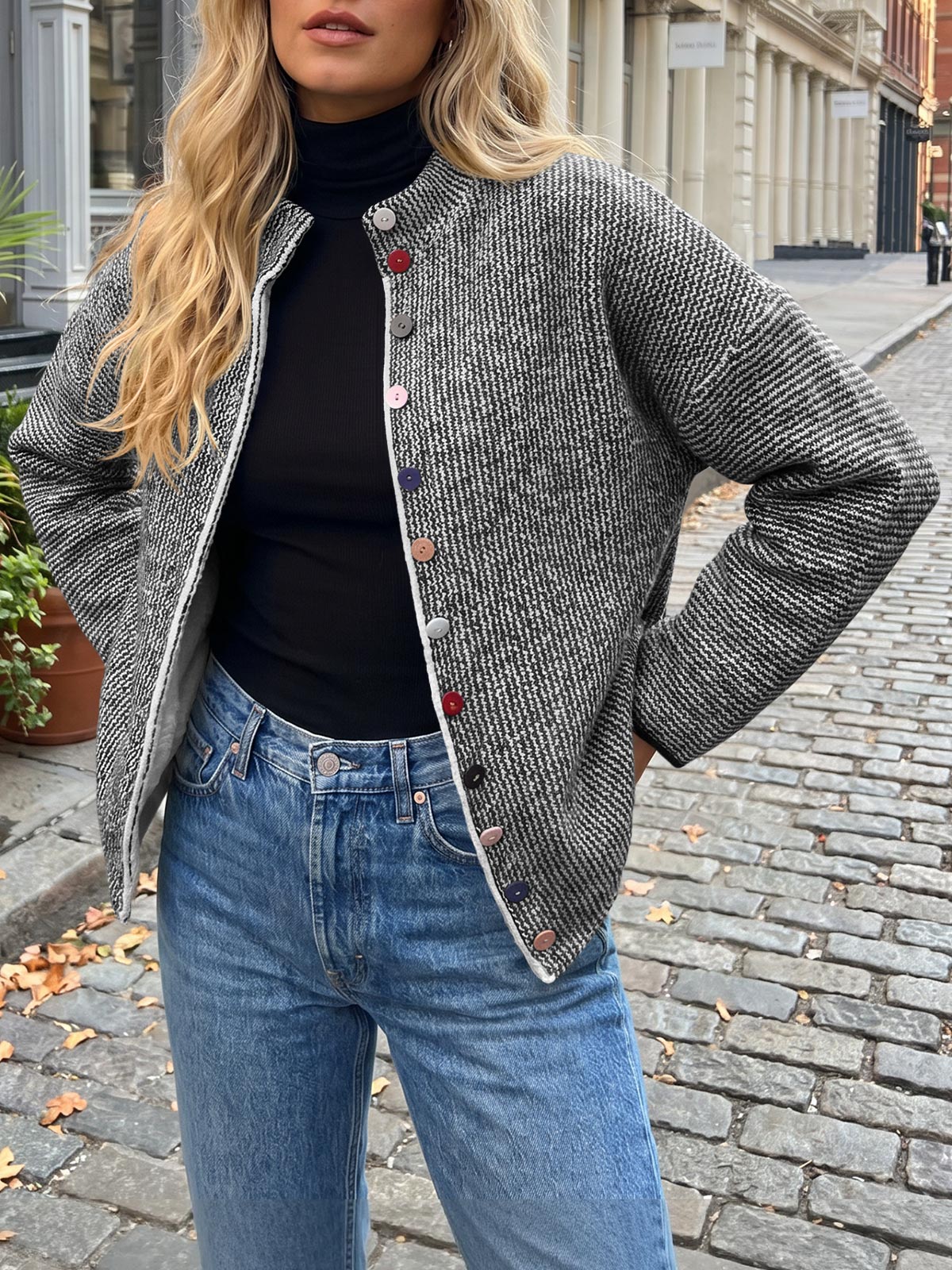 usvara Women Button Up Knit Sweater