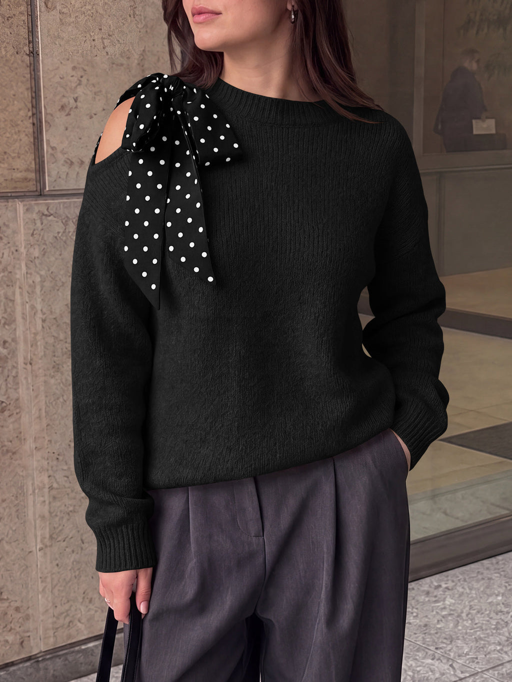 usvara Womens One Shoulder Sweater Tops