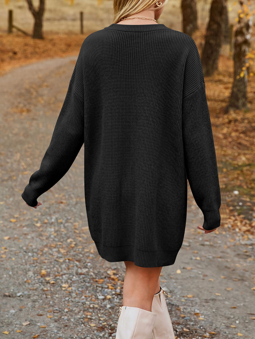 usvara Womens Fall Mini Knit Sweater Dress