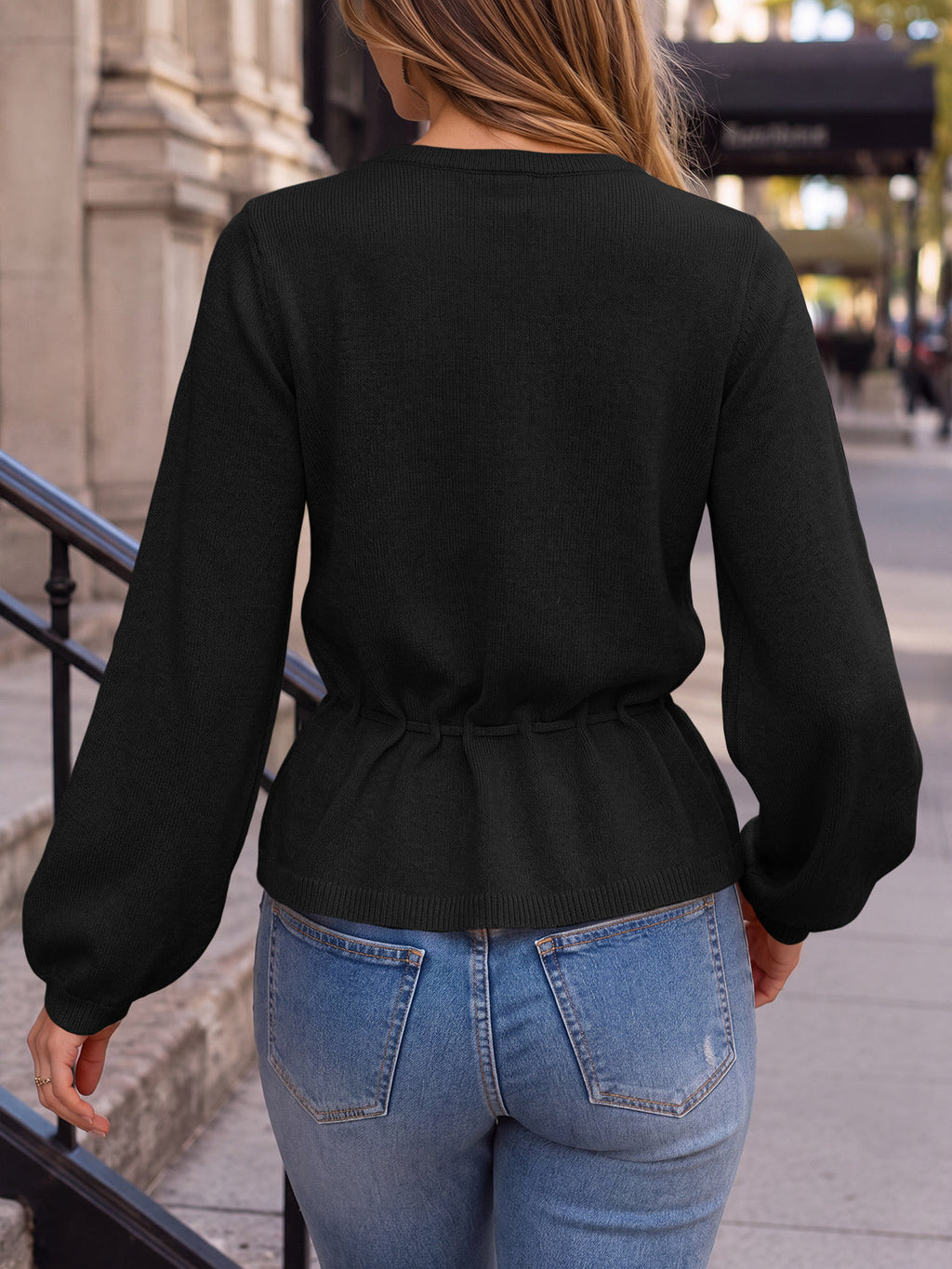 usvara Women Cropped Button Up Cardigan