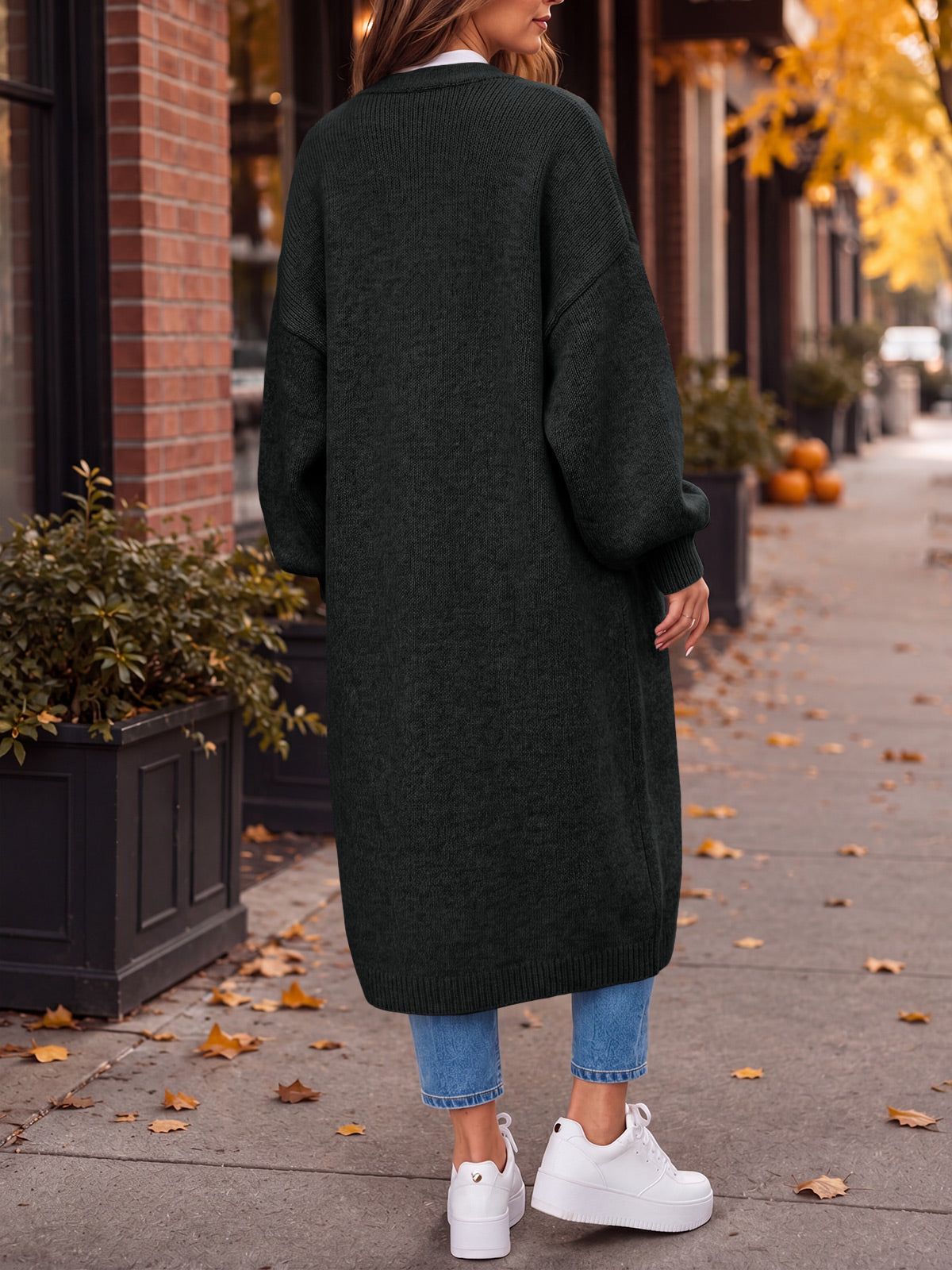 usvara Womens Oversized Open Front Cardigan