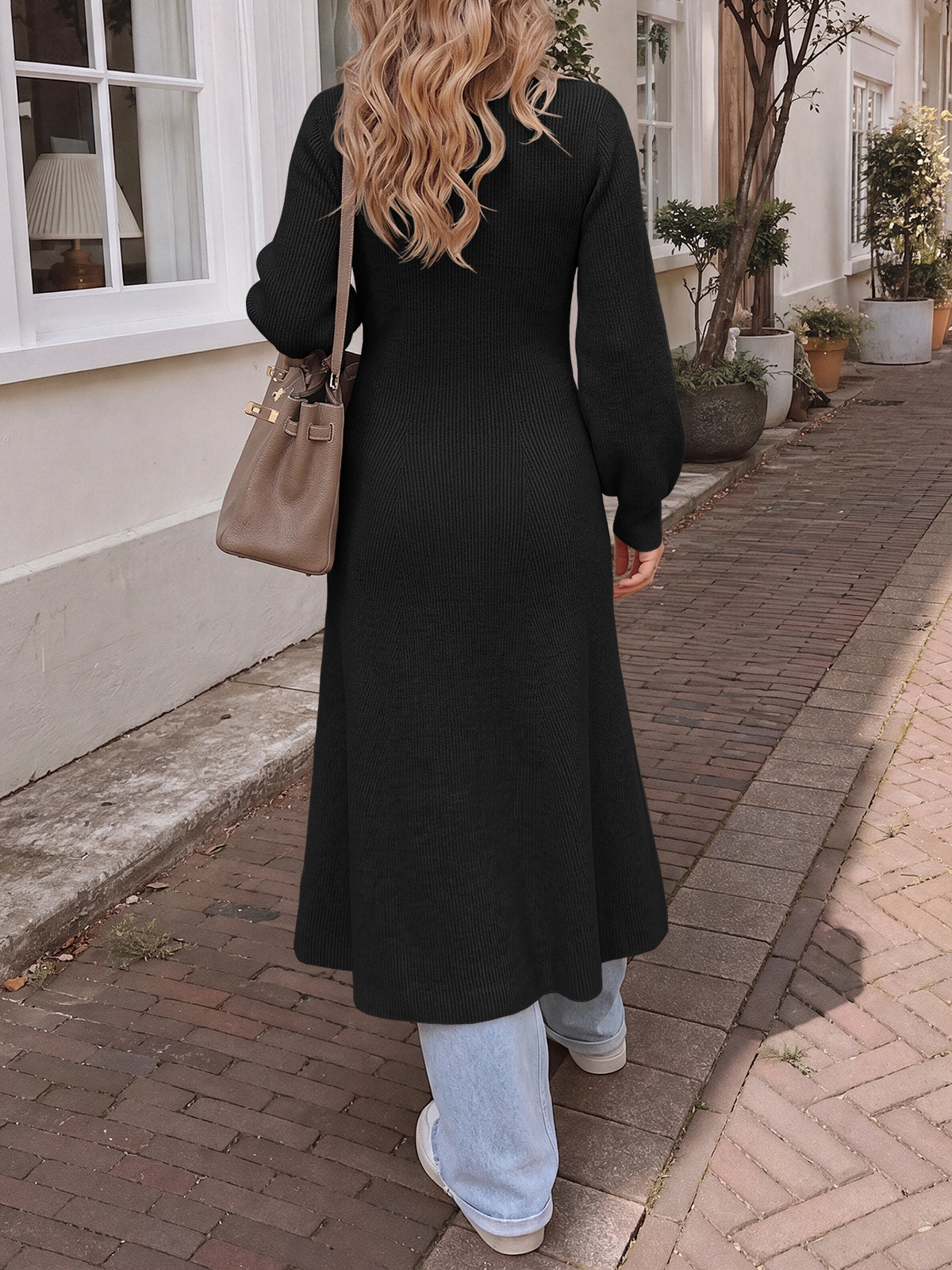 usvara Womens V Neck Sweater Dress