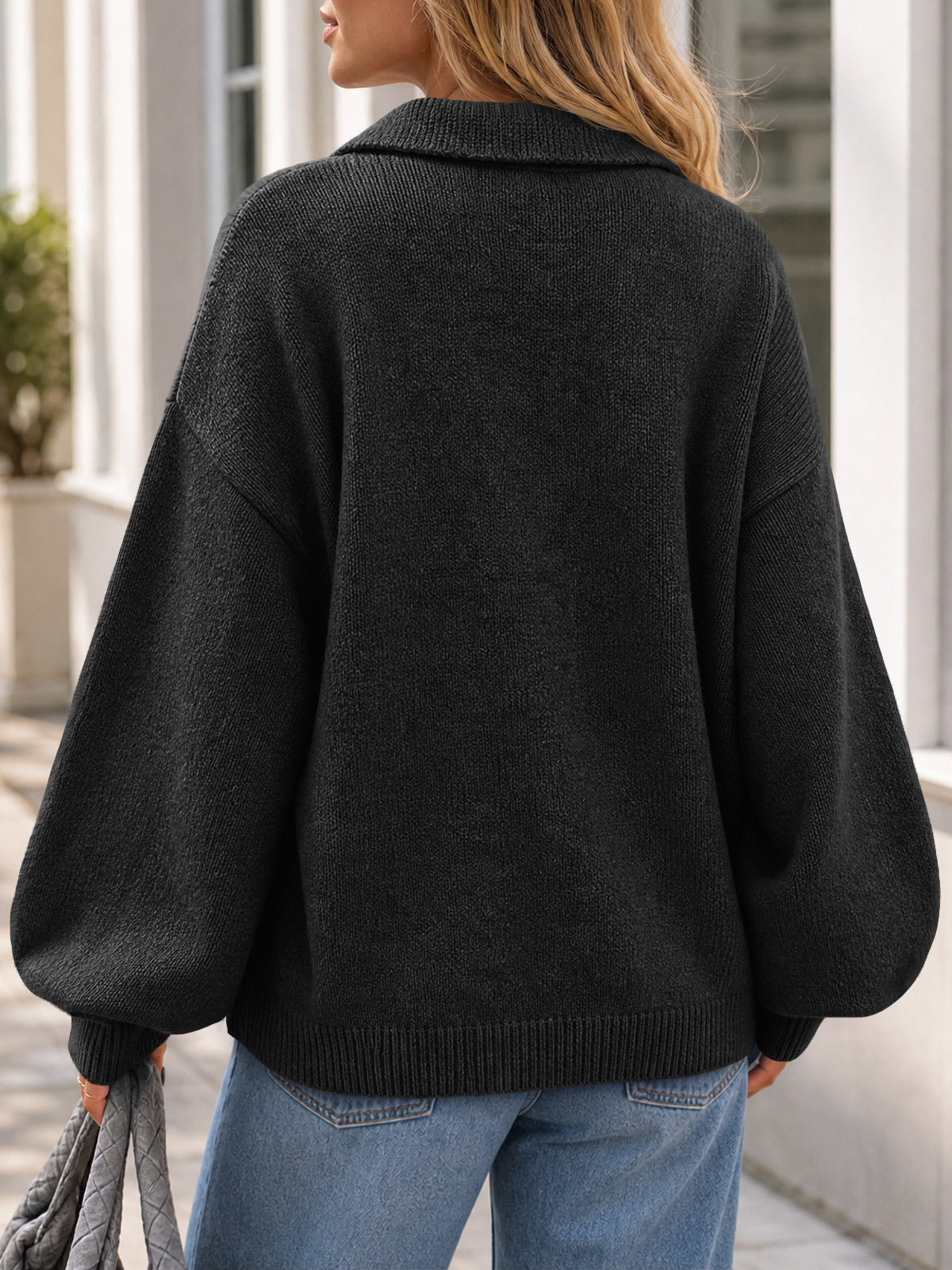 usvara Womens Polo V Neck Sweater