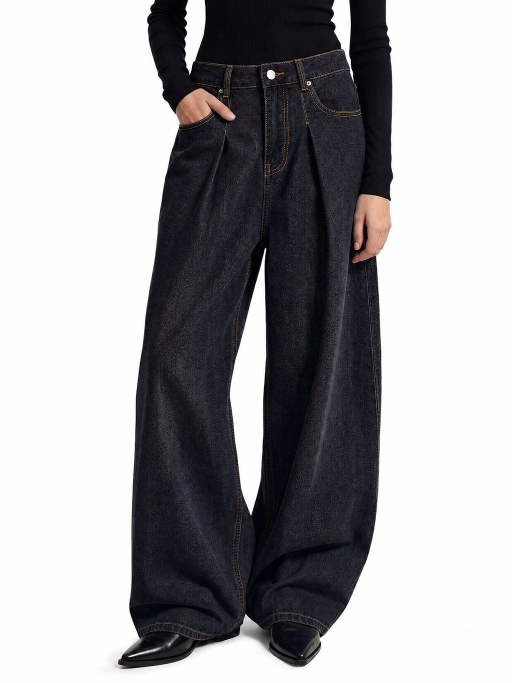 usvara Womens High Waisted Wide Leg Jeans