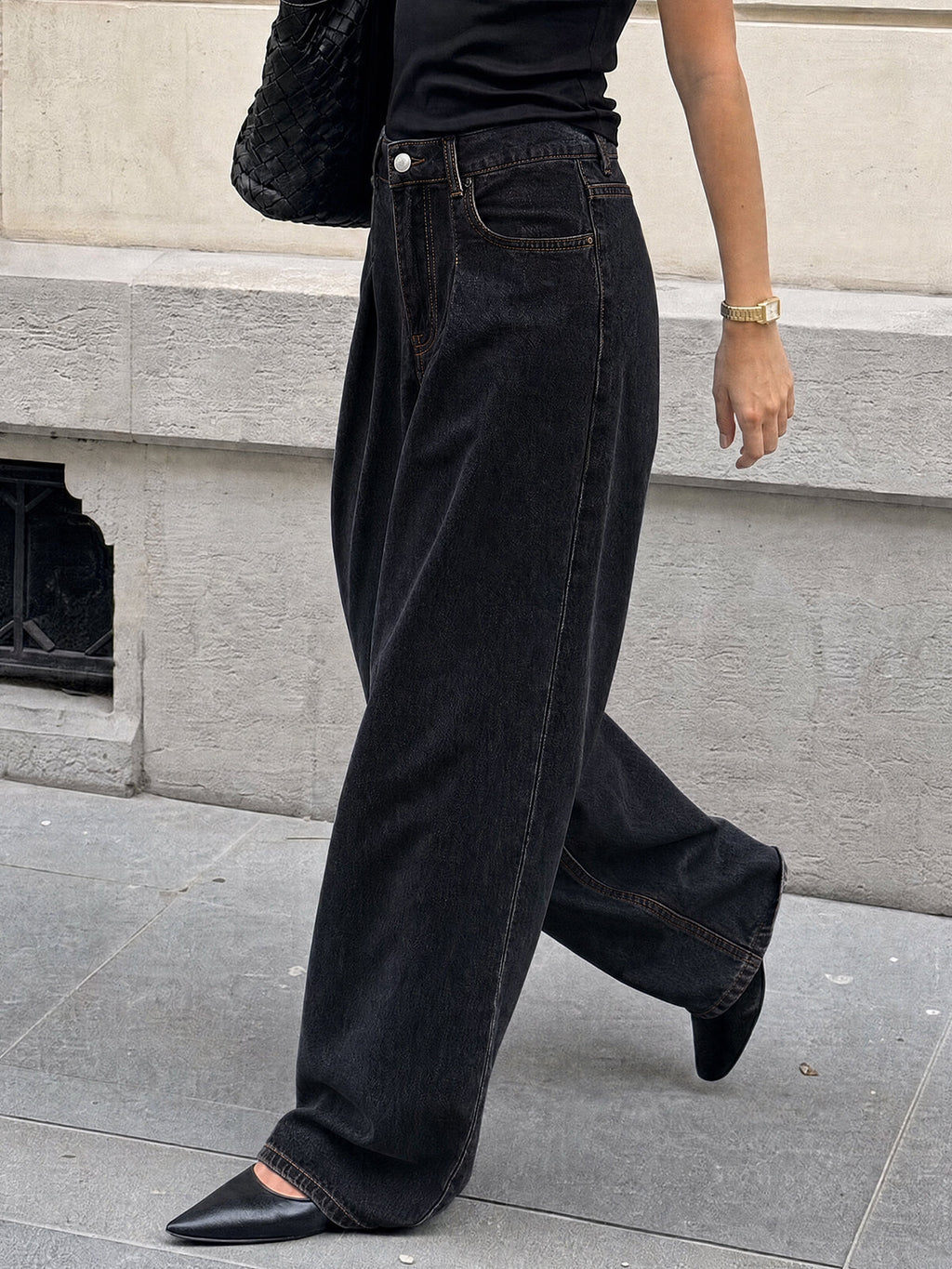 usvara Womens High Waisted Wide Leg Jeans