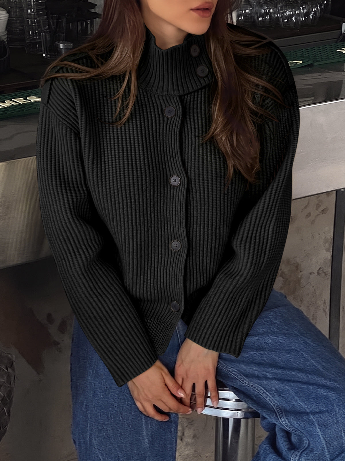 usvara Women's Chunky Knit Cardigan