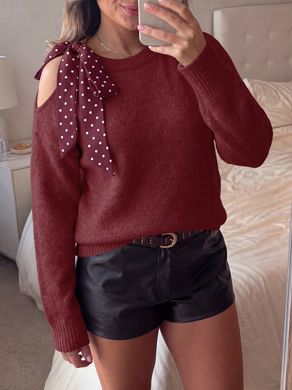usvara Womens One Shoulder Sweater Tops
