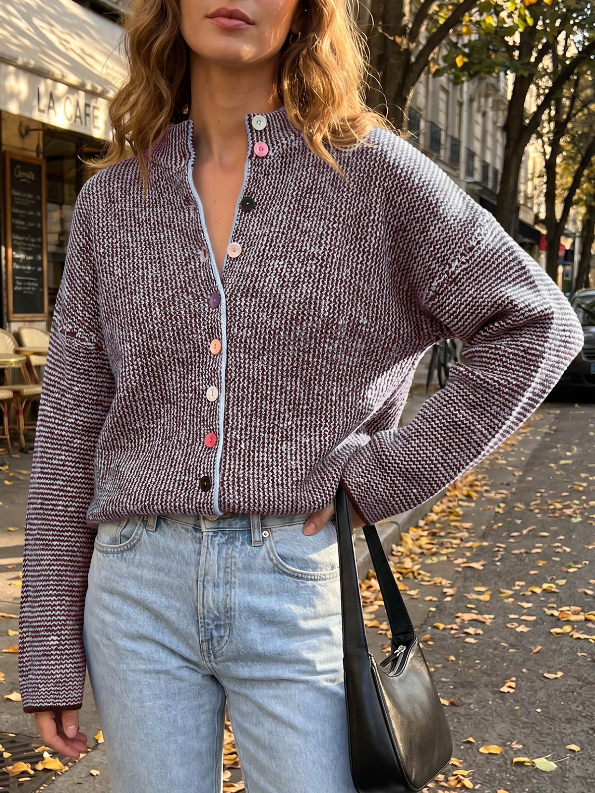 usvara Women Button Up Knit Sweater