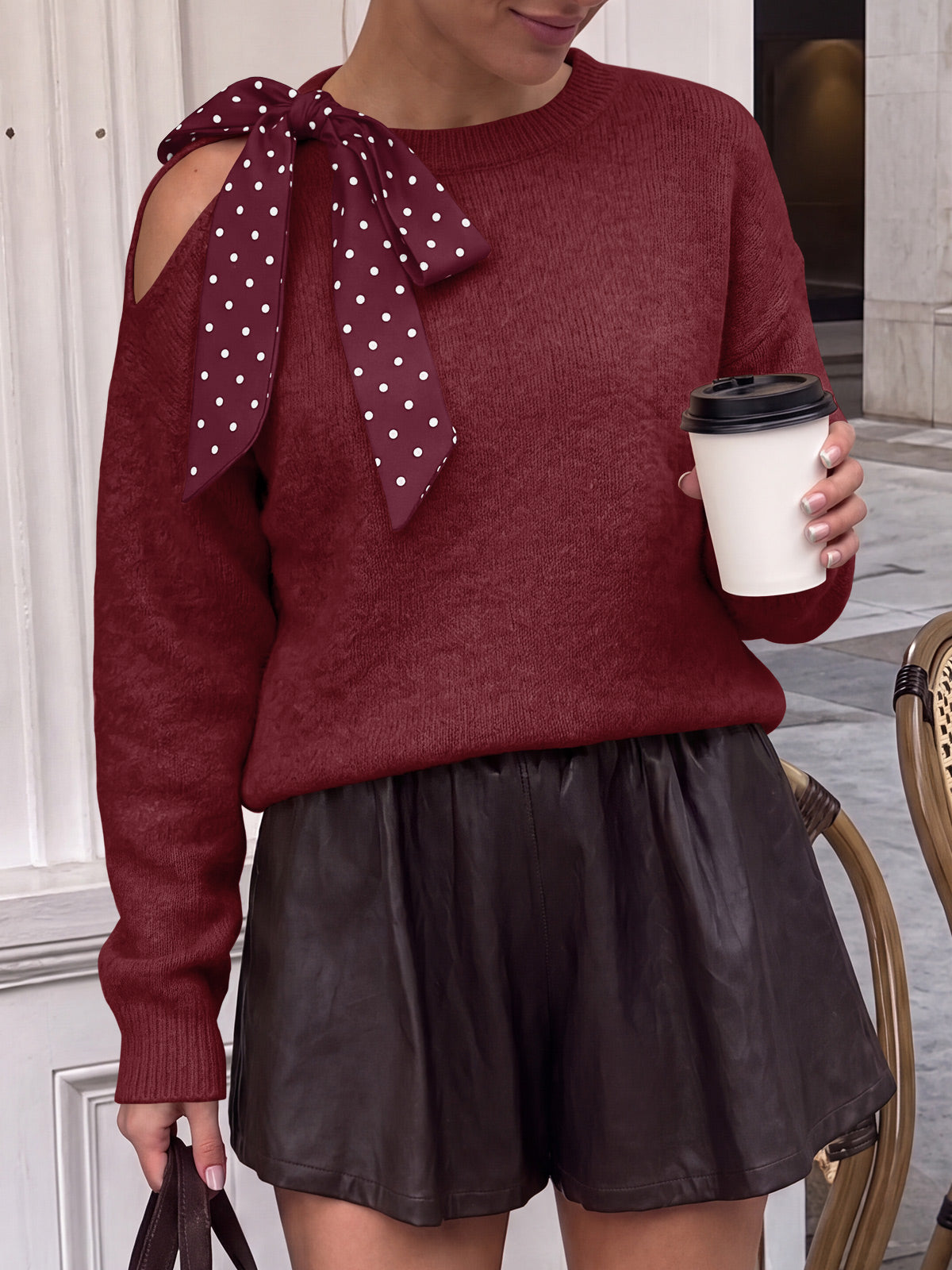 usvara Womens One Shoulder Sweater Tops