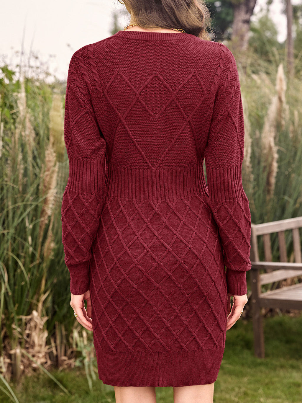 usvara Womens Bodycon Mini Sweater Dress